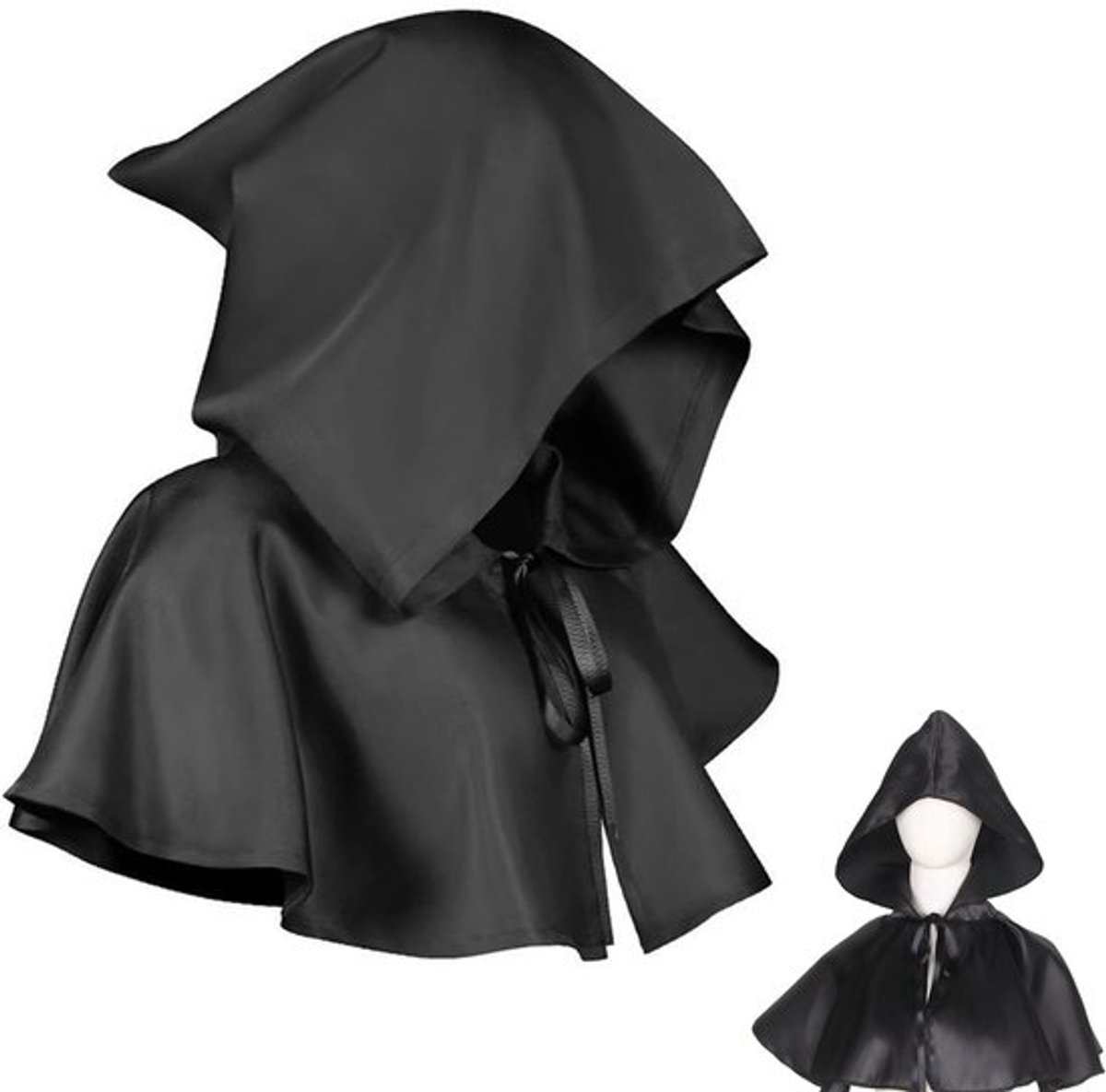 Halloween Cape met Kap, Cape met Kap, voor Halloween, Cosplay, Carnaval, Kerstfeest, Kostuum