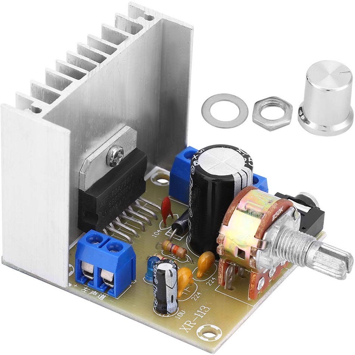 Vlemico - TDA7297 Eindversterker - 15W Dual Channel - Geen Ruis - Compact Formaat - Hifi Geluidskwaliteit - Geschikt voor 4-8 ohm Luidsprekers