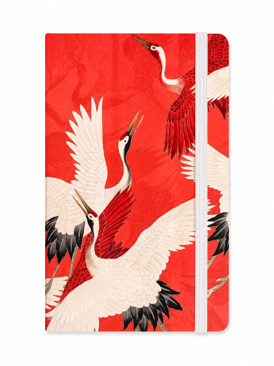 Notitieboek - Kunst - Woman haori with Red and White Cranes