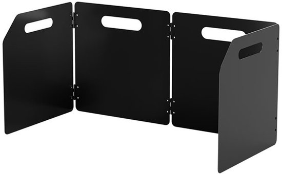 Campingkachel-Windscherm - Windscherm voor Buitenkachels - Opvouwbare Windbescherming - Inclusief Opbergtas - voor Wandelen & BBQ - Zwart — afbeelding 4