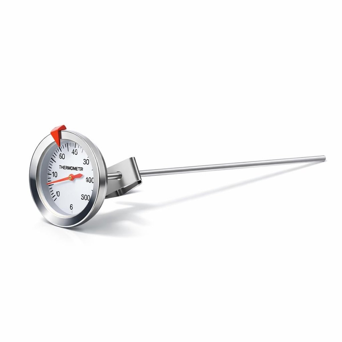 31.5cm RVS Vlees Thermometer met Verstelbare Klem - Perfect voor Grillen en Bakken