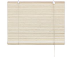 Bamboe rolgordijn Zoë – Naturel – 130x160 cm – Bamelle - Natuurlijk & stijlvol raamdecoratie – Lichtdoorlatende zonwering – Eenvoudige & sne