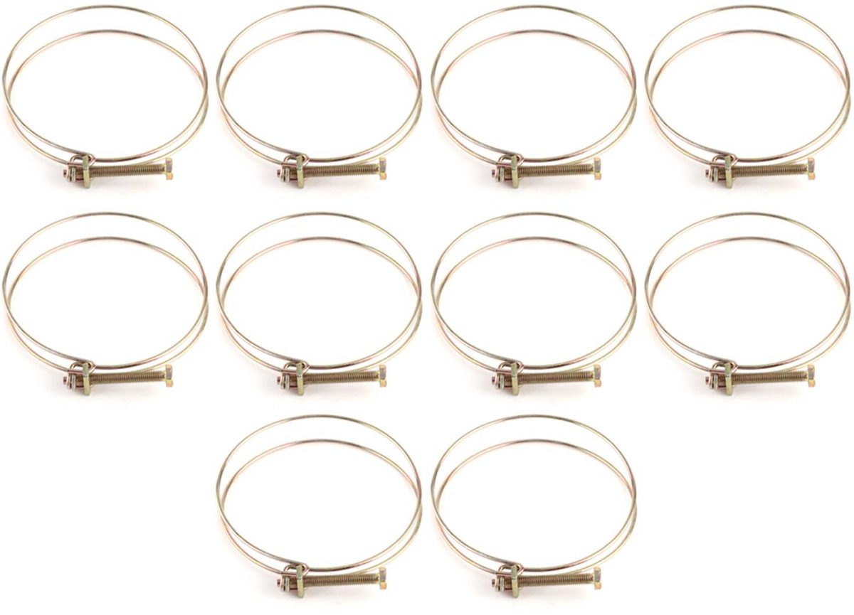 Elzusha - Slangenklemmen - Verstelbaar - Slangfixatie - 10 Stuks - Geschikt voor diverse buisdiameters - 94mm-100mm