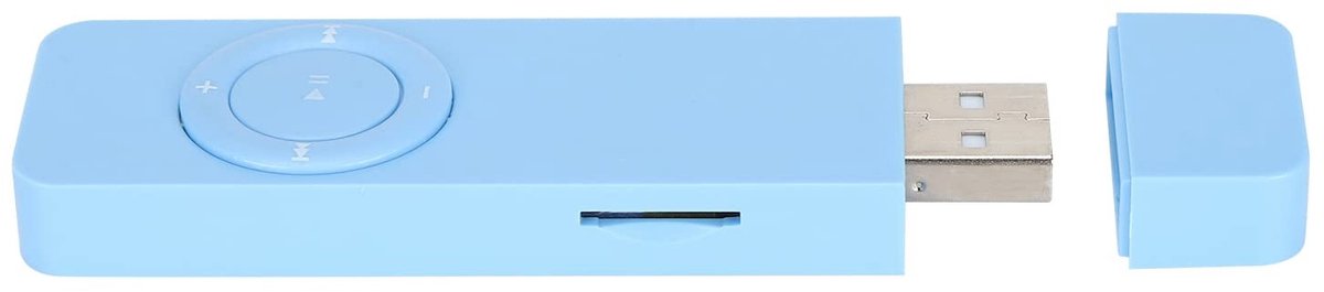 Dailygoods - Muziekspeler - MP3-speler met USB-aansluiting - Draagbaar en gebruiksvriendelijk - Blauw - Koptelefoon meegeleverd - Geschikt voor onderw