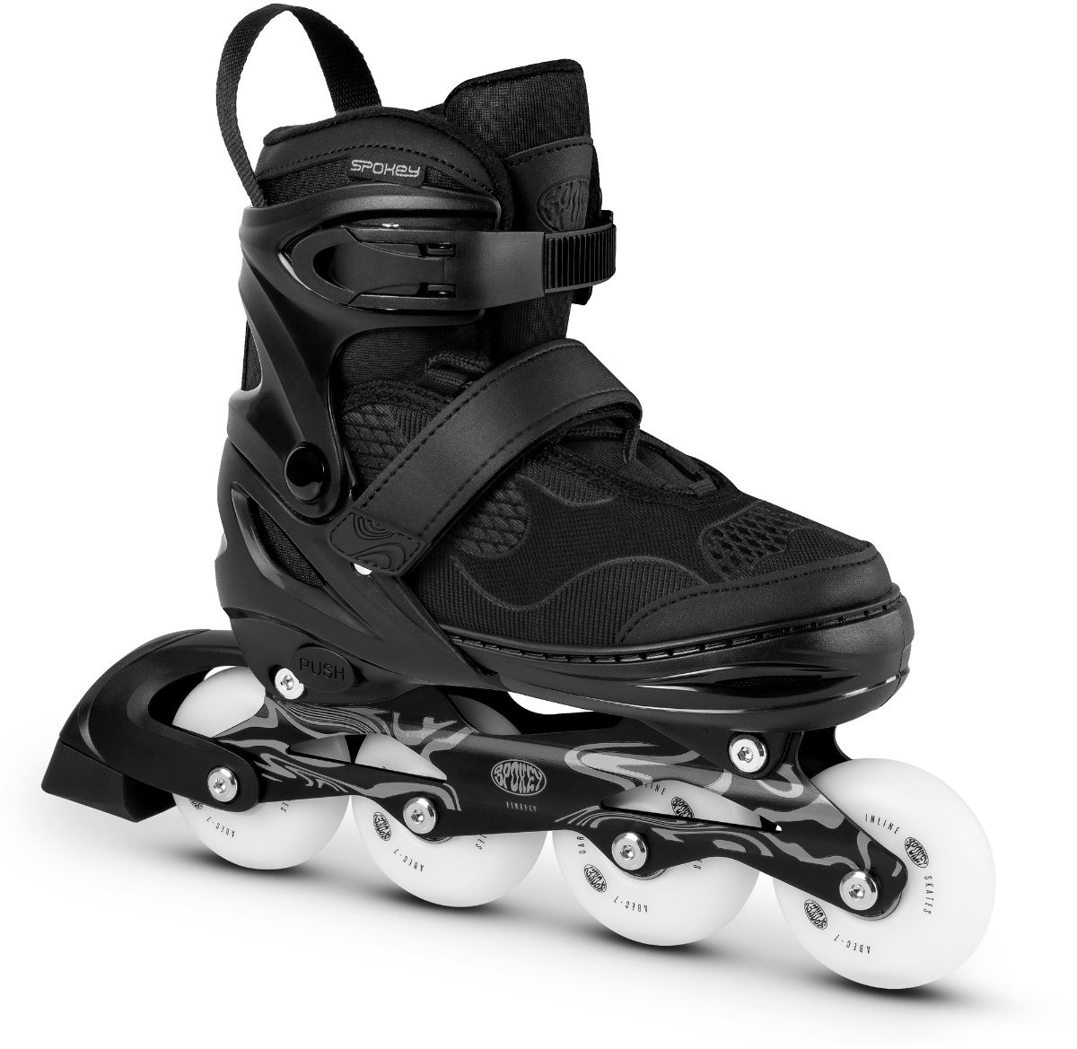 Spokey FIREFLY Łyżworol 39-42 BK/WH Zwart