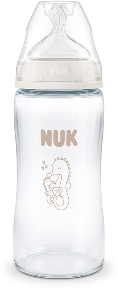 NUK First Choice+ Glazen Babyfles 240 ml Anti-Colic Speen 3+ Maanden van Merkloos — afbeelding 2