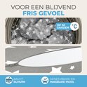 Afneembare en wasbare hoes van zacht schuim, wasbaar op 30 graden.