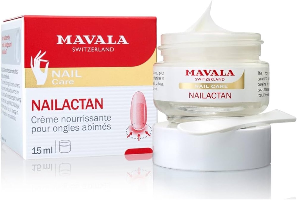Mavala Nailactan Nail Cream 15 ml - Intens Voedende Nagelcrème Voor Droge, Broze En Beschadigde Nagels - Herstel En Versterking Van Nagelstructuur Met Vitamines En Aminozuren - Hydraterende Verzorging Voor Sterkere, Gezonde Nagels En Nagelriemen