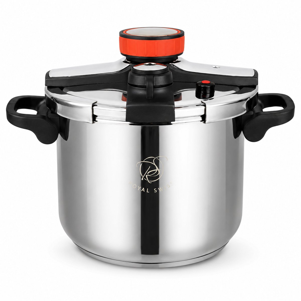 Bol.com Royal Swiss® Snelkookpan – 10Liter – 26CM – RVS – Inductie Geschikt – Pressure Cooker aanbieding