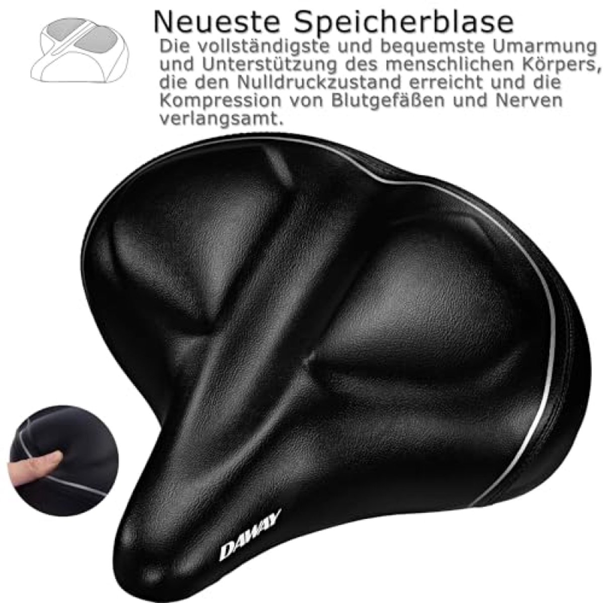 C40i Fietszadel Extra Groot Comfortabel Traagschuim Universeel Reservezadel voor Hometrainer MTB E-bike Stadsfiets Racefiets