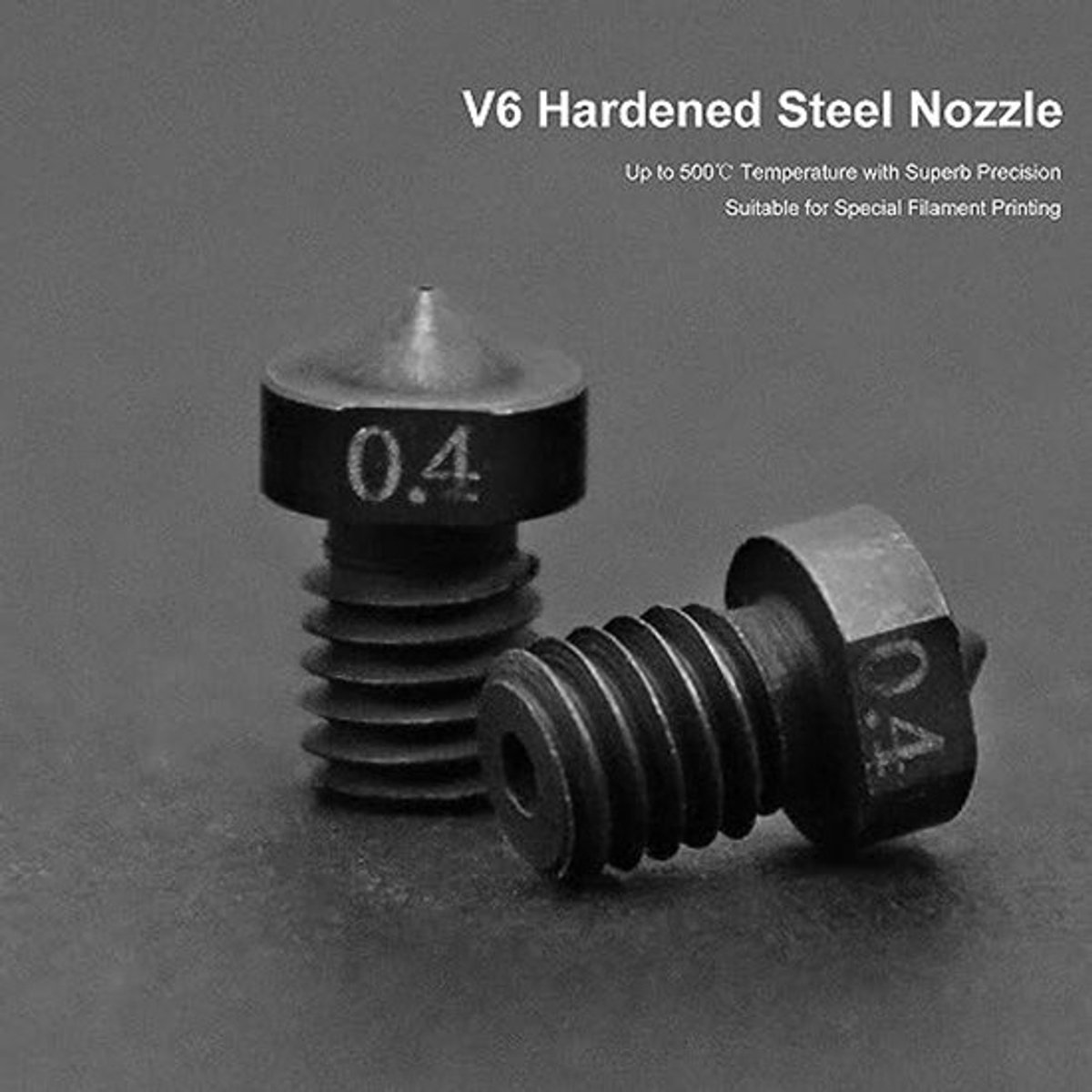 V5 J-Head Hotend 24V met 2 stuks V6 gehard stalen nozzles 0.4mm voor Anycubic Chiron 3D Printer Upgrade