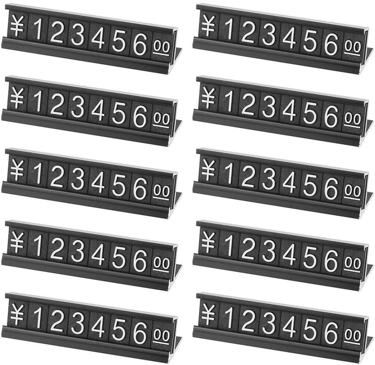 Allecto - Verstelbare Prijsdisplay - Prijskaartjes - Aluminium Basis