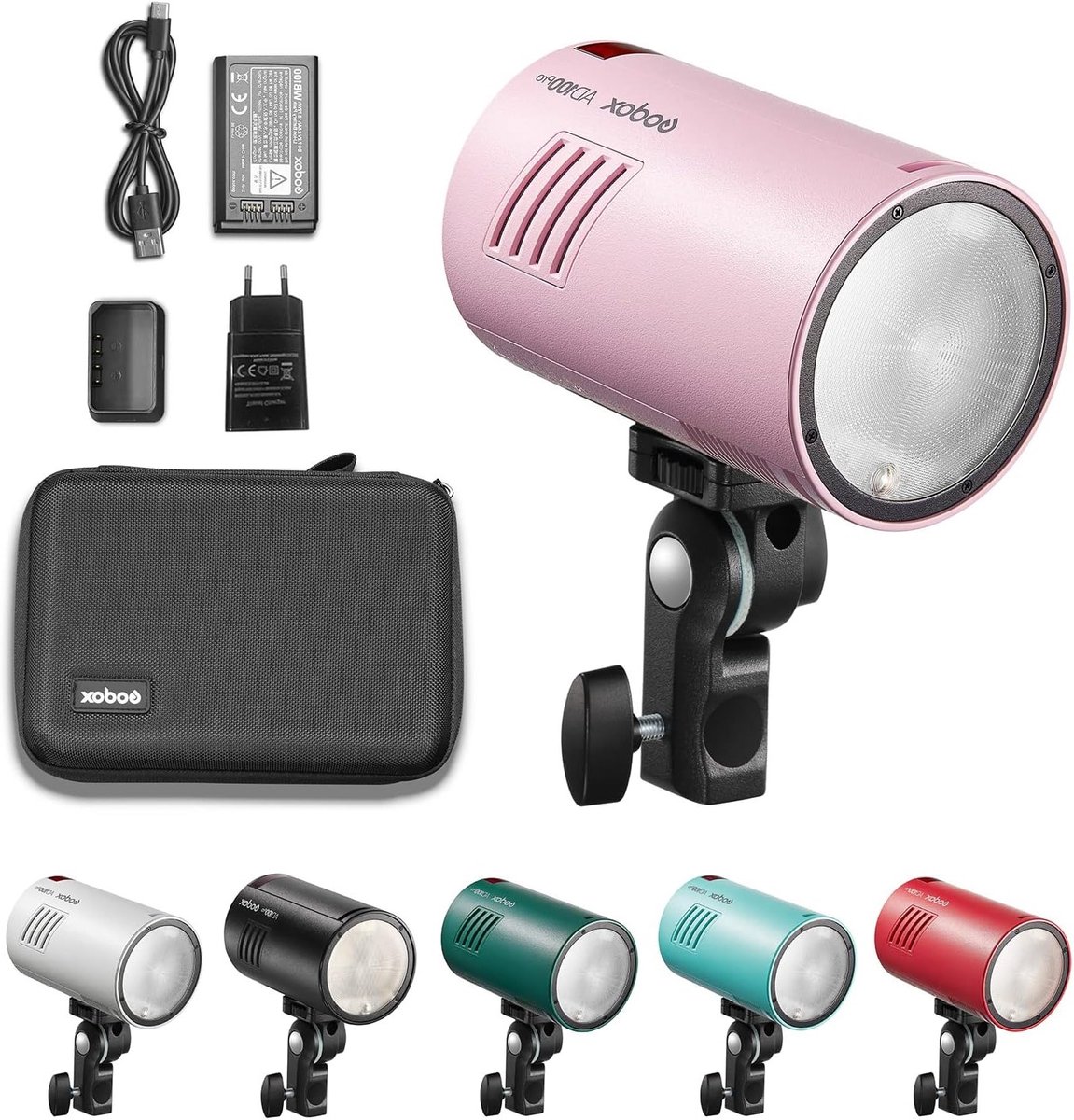 Draagbare flitser met 2.4G draadloze technologie, 5800K kleurtemperatuur en 1/8000s synchronisatie voor Canon, Nikon, Sony en meer