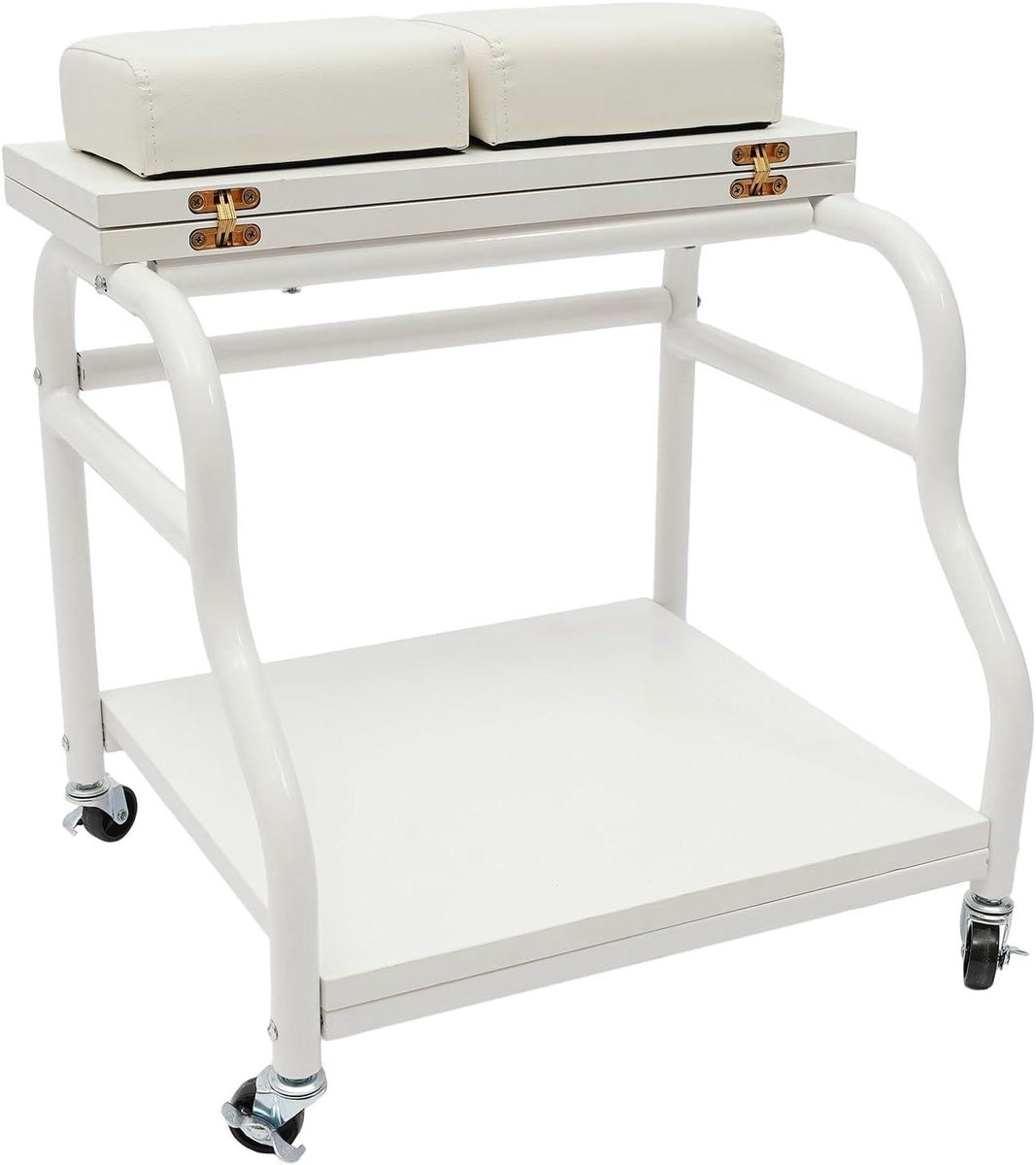 Voetenbad Trolley - Pedicure Wagen - Ontspanning Thuis - 2-Laags Ontwerp - 40x40cm - Wit