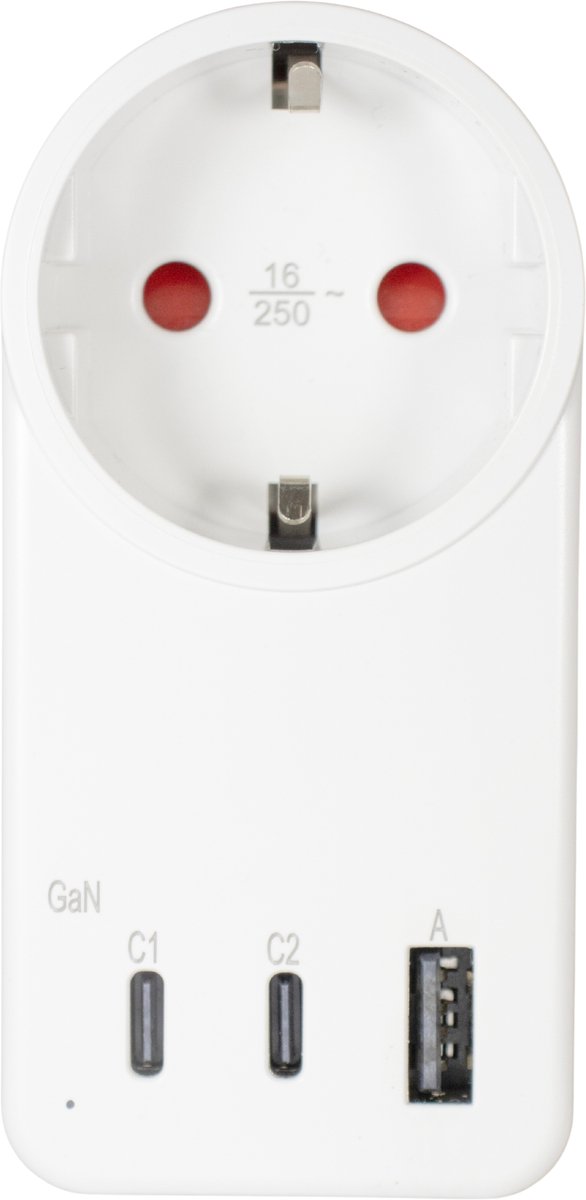 Tradim Triple Charge Elite 65W USB-C snellader met 3 poorten zwart of wit