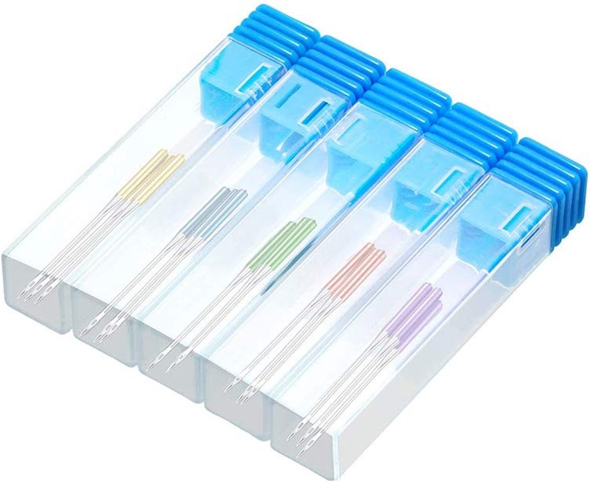 Allecto - 30 Stuks Naaimachine Naalden - Universele Regular Point Naalden - Voor Thuis Naaimachine - 5 Kleuren - Geschikt voor Leer - Maten 9 11