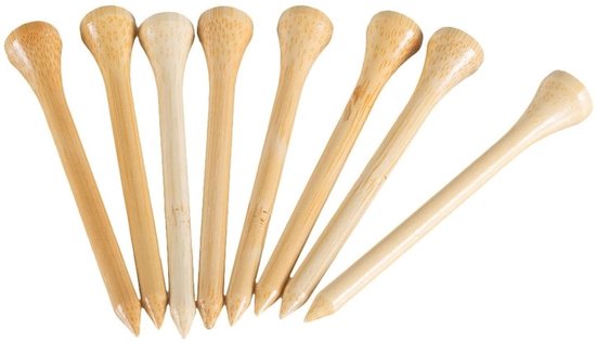 Golf Tees - Bamboe Tees - Golfen op de baan - Sterk en biologisch afbreekbaar - 70mm 30 stuks van Merkloos — afbeelding 2