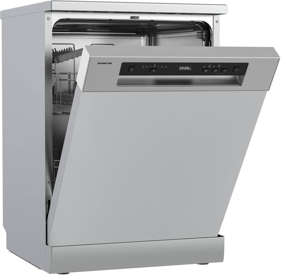 Inventum VVW6036AS Vaatwasser - 14 couverts - Bestekmand - 44 dB - 7 programma's - Deur opent automatisch - Startuitstel - Energielabel C - Vrijstaand - RVS