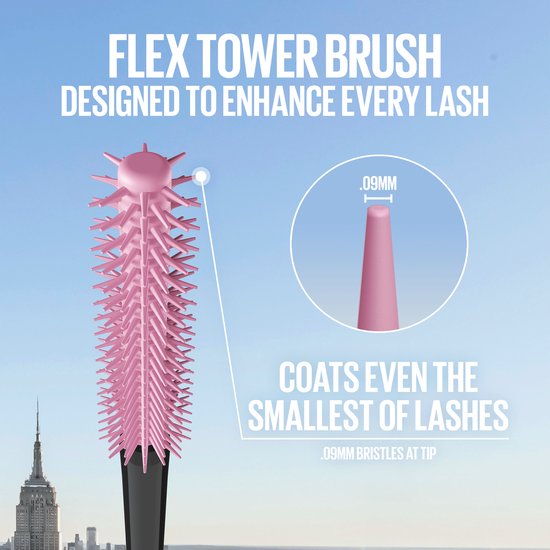 Roze flexibele torenborstel met flexibele haartjes van 0.09mm aan de punt voor het aanbrengen van zelfs de kleinste wimpers.