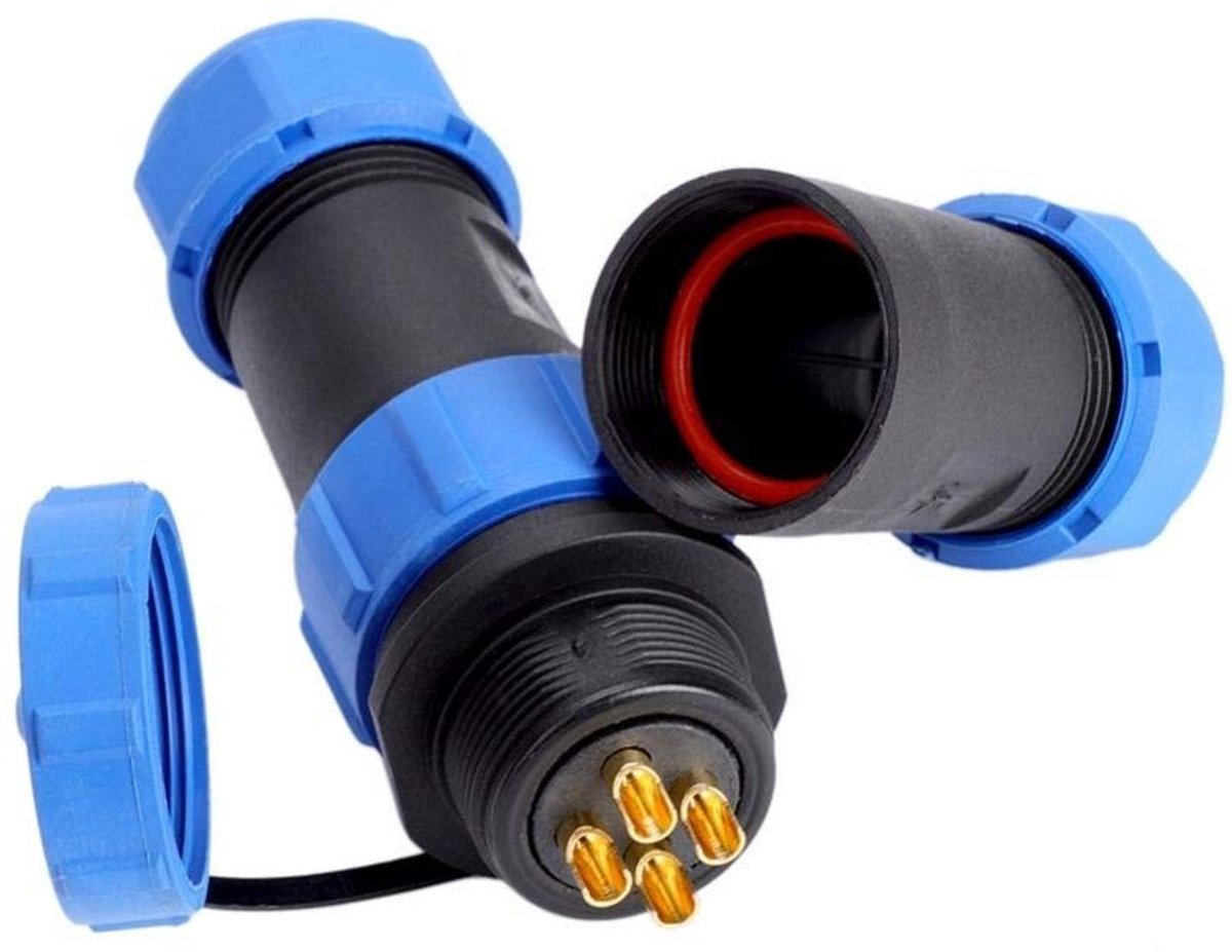 Allecto - Air Flow Switch Connector - Waterdichte 4-Pin Stekker - Geschikt voor Luchtvaarttoepassingen - IP68 - Connector voor Airflow - Betrouwbaa...