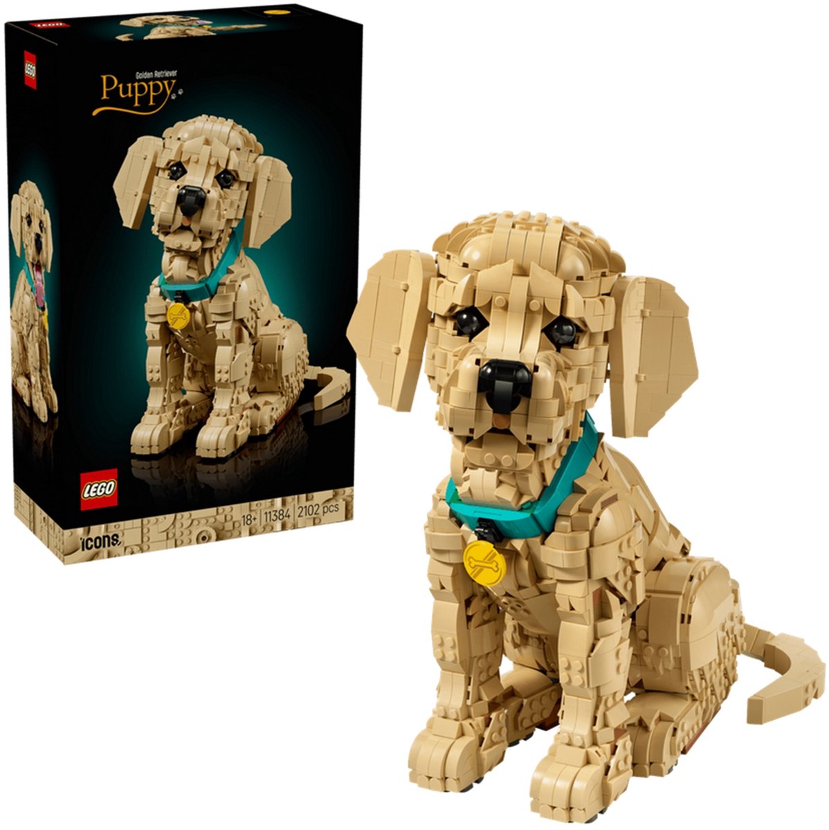 LEGO® Icons Golden Retriever Puppy - Decoratieve Dierenfiguur - Bouwset voor Volwassenen - 11384 — afbeelding 20