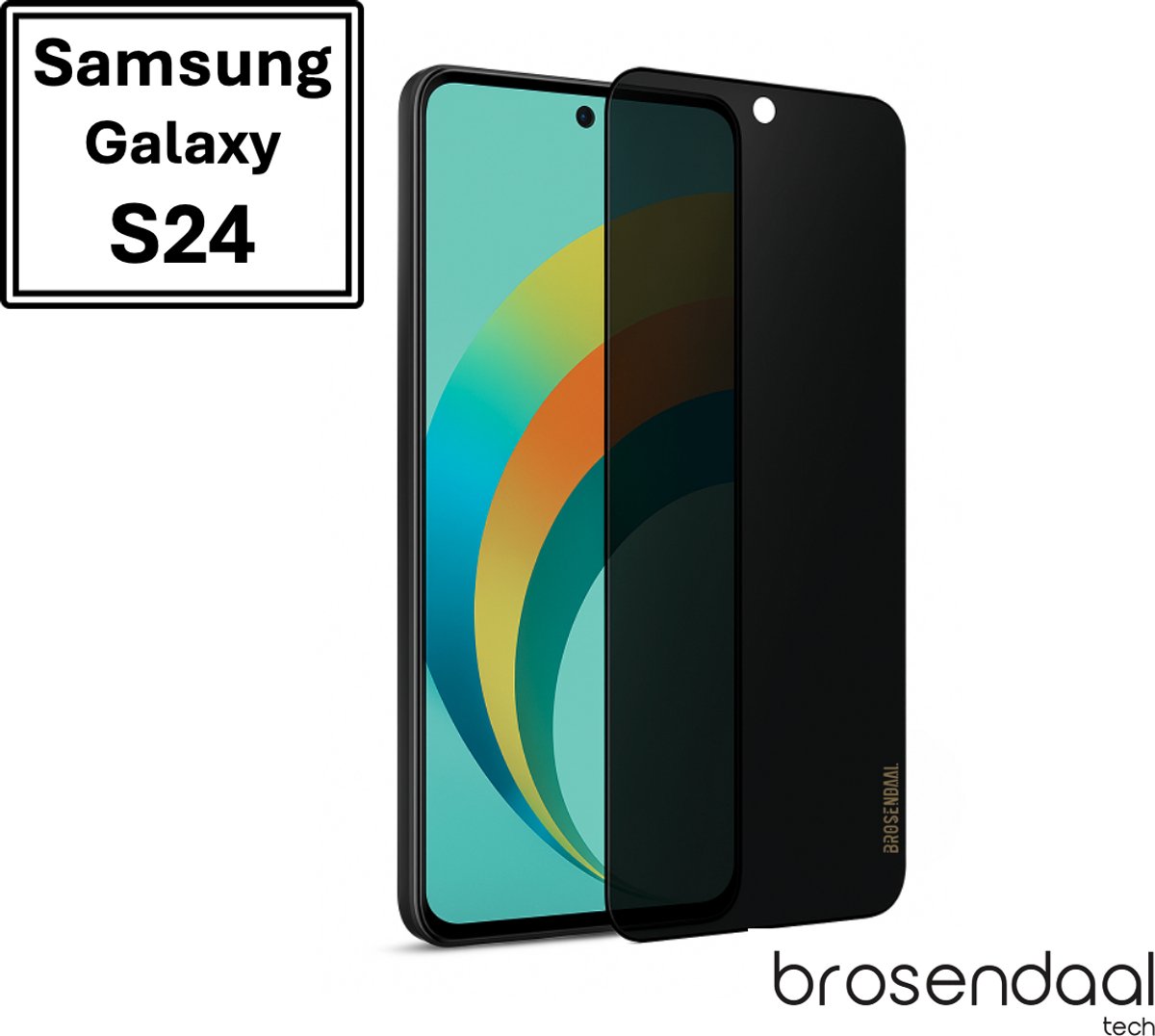 Brosendaal Privacy Screenprotector geschikt voor Samsung Galaxy S24 – Mat Privacy Glass – Anti Reflectie – Kras- en Valbestendig