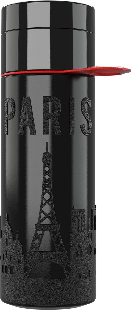 Paris Bottle Black | Herbruikbare Waterfles 500 ML