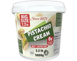 Since 1871 Pistachecrème 1 kg – Dubai Style Pistachio Cream Zonder Toegevoegde Suiker – Keto Friendly – Premium Antep Pistachepasta voor Desserts en Dubai Chocolade