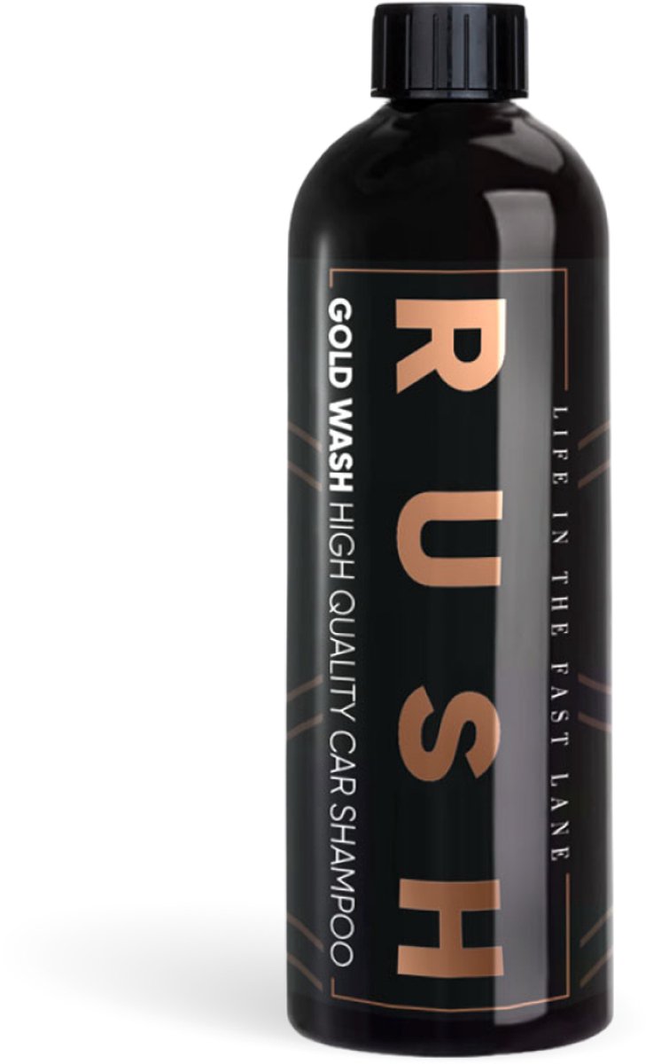 RUSH Gold Wash - Auto Shampoo 750 ml / 1 Fles - Wast je auto krachtig en grondig - Geeft een diepe glans - Veilig voor elk type lak - Verwijdert alle soorten vervuiling - auto schoonmaken