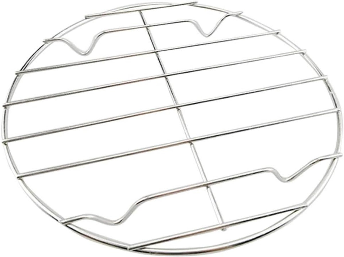 Rond Grillrek - Bakrooster - Barbecueën en Bakken - Roestvrij Staal - 20 Cm Diameter - Zilver