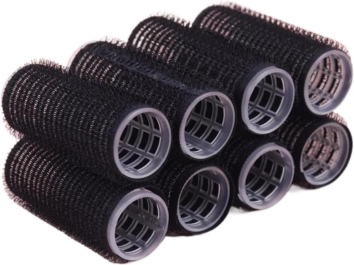 Haarrollers - Krulspelden - Haar Stijlen - Hittevrij Krullen - 8 stuks - Zwart
