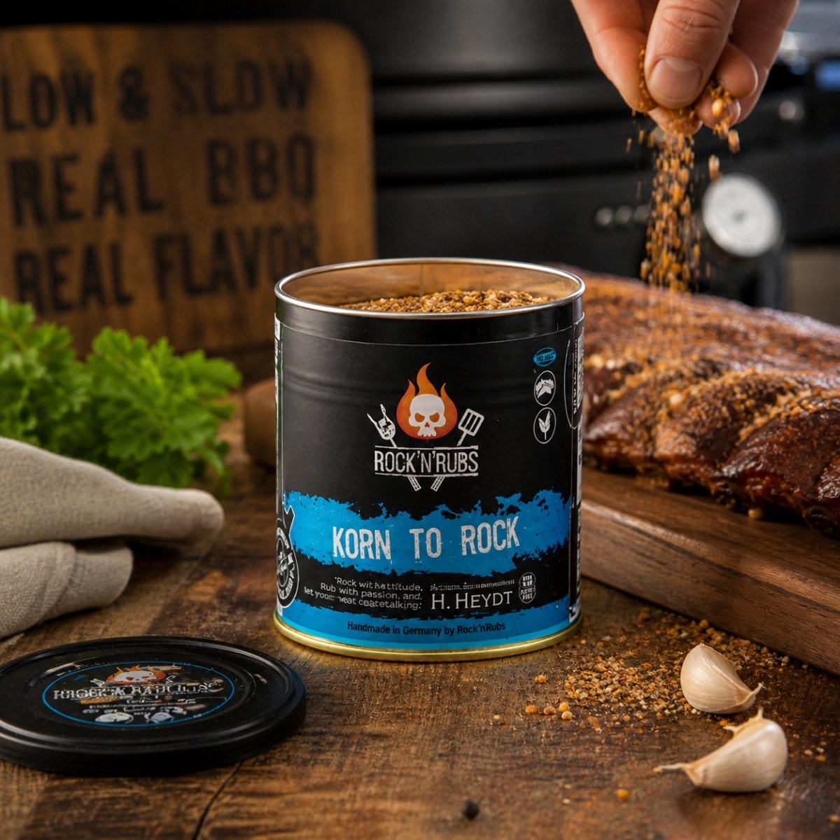 Rock 'n' Rubs Korn to Rock - 130g - BBQ Rub voor Spareribs & Pulled Pork