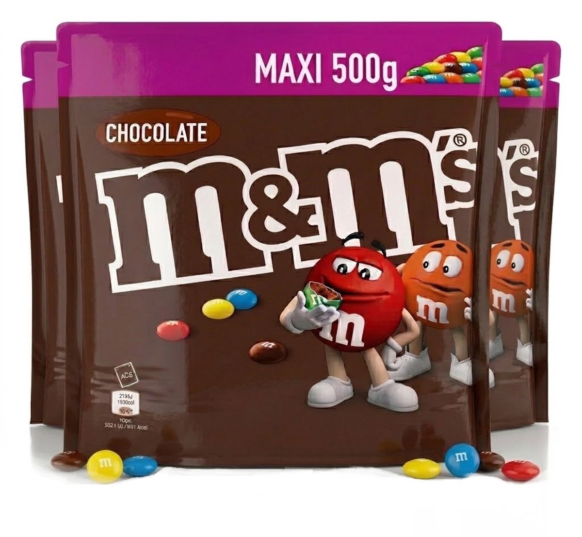 M&M'S Chocolate - Voordeelverpakking - melk chocolade snoepjes - 1.5kg (3x500g)