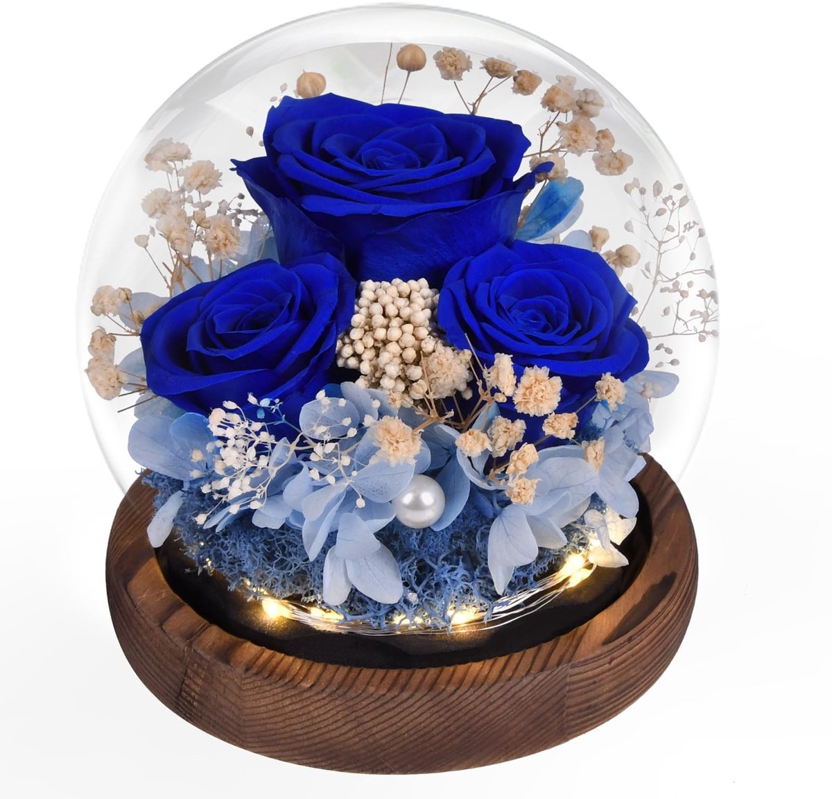 Allecto - Eternal rose in glass - Behoud je liefde - Elegant design - Perfect cadeau - Verlichte rozen - Voor elke gelegenheid
