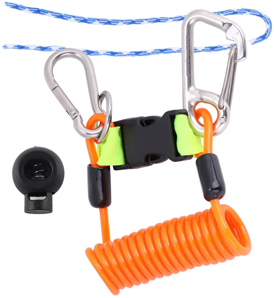 Hoogwaardige duiklijn met clip en snelsluiting voor camera's - duiklampen - accessoires