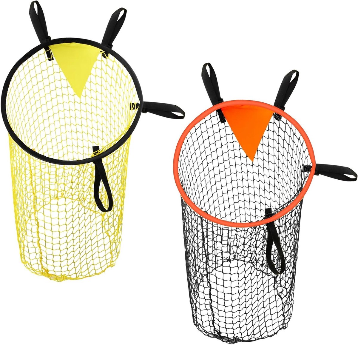 Set van 2 Voetbaldoelen 45 x 60 cm voor Kinderen en Volwassenen - Ideaal voor Training, Schietnauwkeurigheid en Sportaccessoires in Geel en Oranje
