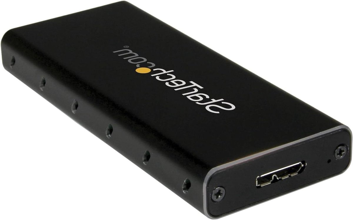 Externe mSATA Behuizing - SSD Enclosure - Snelle Data Overdracht - USB 3.1 Gen 2 - 10 Gbit/s - Zwart Zilver