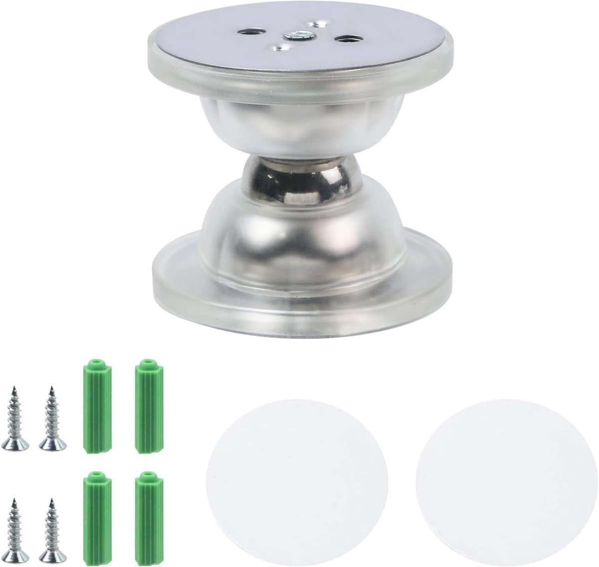 Magnetische Deurvanger - Deurstopper RV - Deuren Open Houden - Geen Boren Nodig - 52x46mm - Transparant