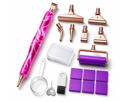 BOTC Diamond Painting Art pen Kit - Dot Pen Kit - 5D Diamond Paint- met Gereedschapstoebehoren - Paars
