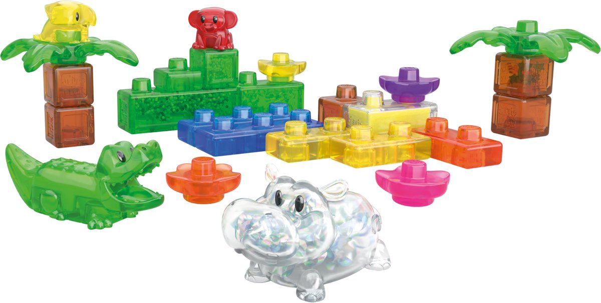Goliath Jelly Blox Jelly Jungle Set - Constructiespeelgoed - Zachte Bouwblokken - Pijnvrij Spelen - Vanaf 2 jaar - BPA vrij — cadeau in Spellen & Speelgoed - foto 5