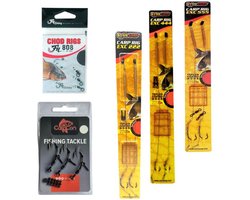 FC's Karper Onderlijnen 'Assorti' - Haakmaat #4 - 12 verschillende Karper Rigs - Hair Rigs, Chod Rigs & Spinner Rigs - Rigs voor Karper Vissen