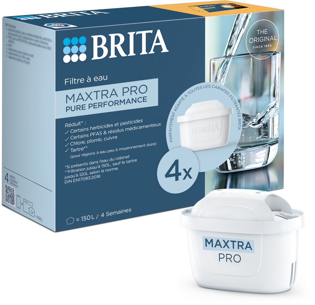 Bol.com BRITA Maxtra Filterpatronen - 4 Stuks | Waterfilter voor Waterfilterkan | Brita Maxtra Filter aanbieding