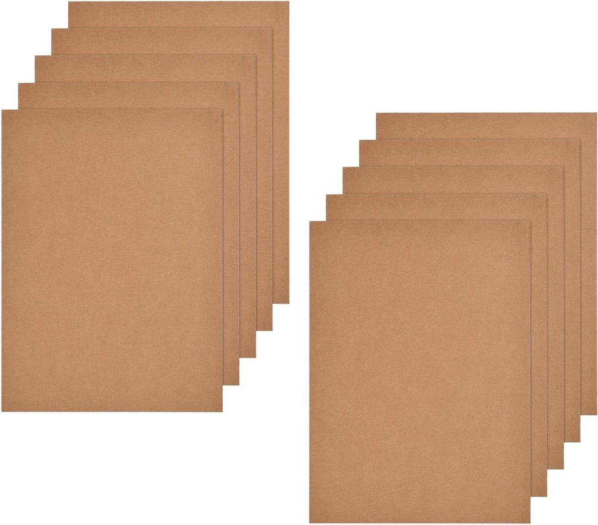 10 Stuks A4 Mappen met Vak - Kraftpapier Documenten Organizer - Kantoor, School & Thuis - Bruin