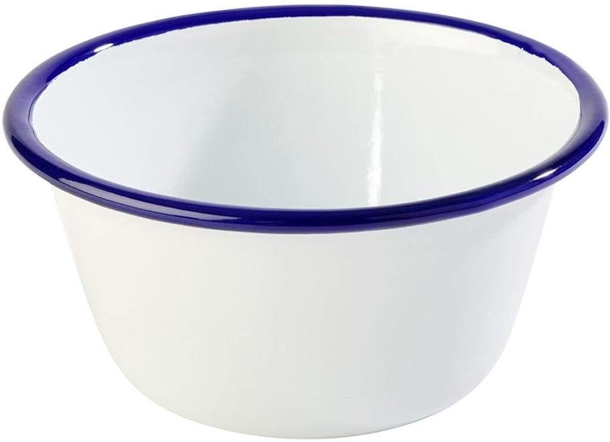Metalen Kom - Dessertkom Schaal - Eten Serveren - Vaatwasmachinebestendig - 13x6 cm - Wit 