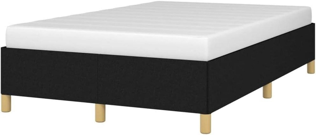 Bedframe stof - Ledikant meubel - Goede nachtrust - Multiplex lattenbodem - 120x200 cm - Zwart