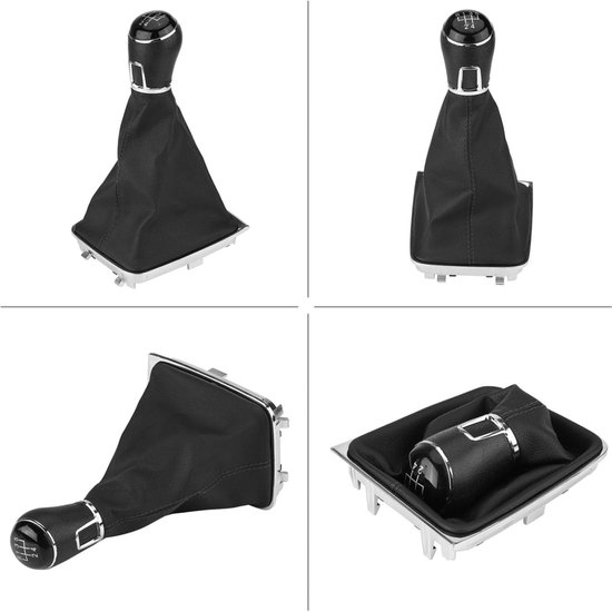Versnellingspookknop met Legging - Schakelknop Auto - Auto Interieur - Directe Pasvorm - 5 Versnellingen - Zwart van Merkloos — afbeelding 2