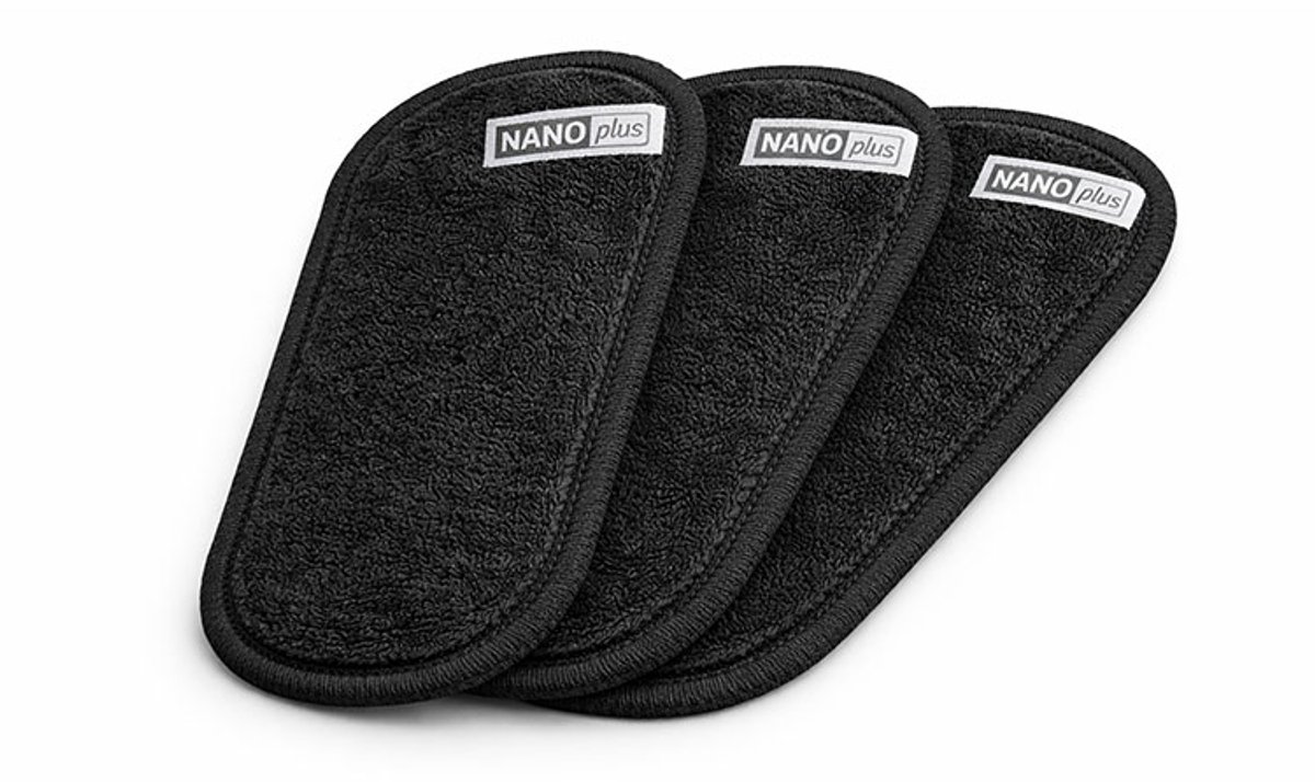NanoPlus Brillendoekjes 3 Stuks – Zwart – Nanovezel (Microvezel) – Krasvrij & Streeploos – Voor Bril en Schermen