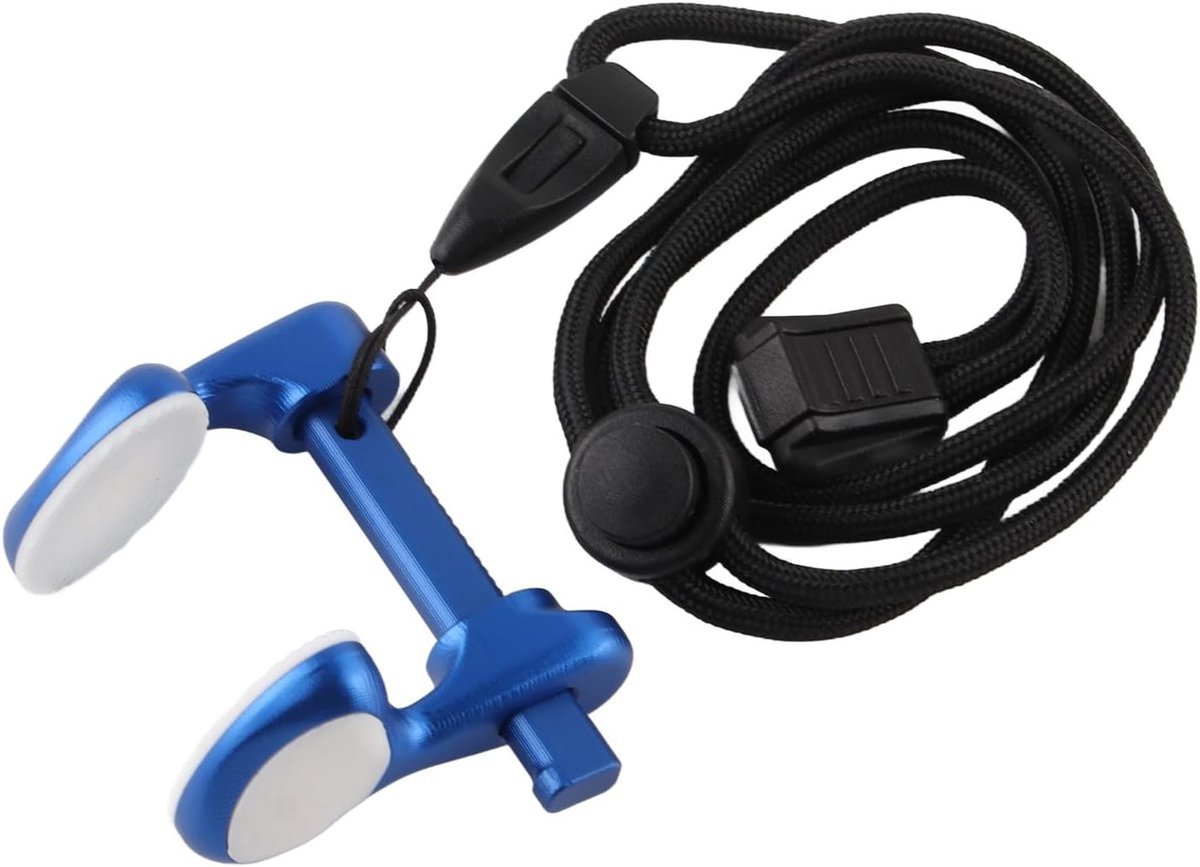 Antislip neusclip voor freediving en competitief zwemmen - Oordruk egaliserende trainingsuitrusting - Waterbestendige neusclip in zwart, blauw en zilver voor optimale prestaties
