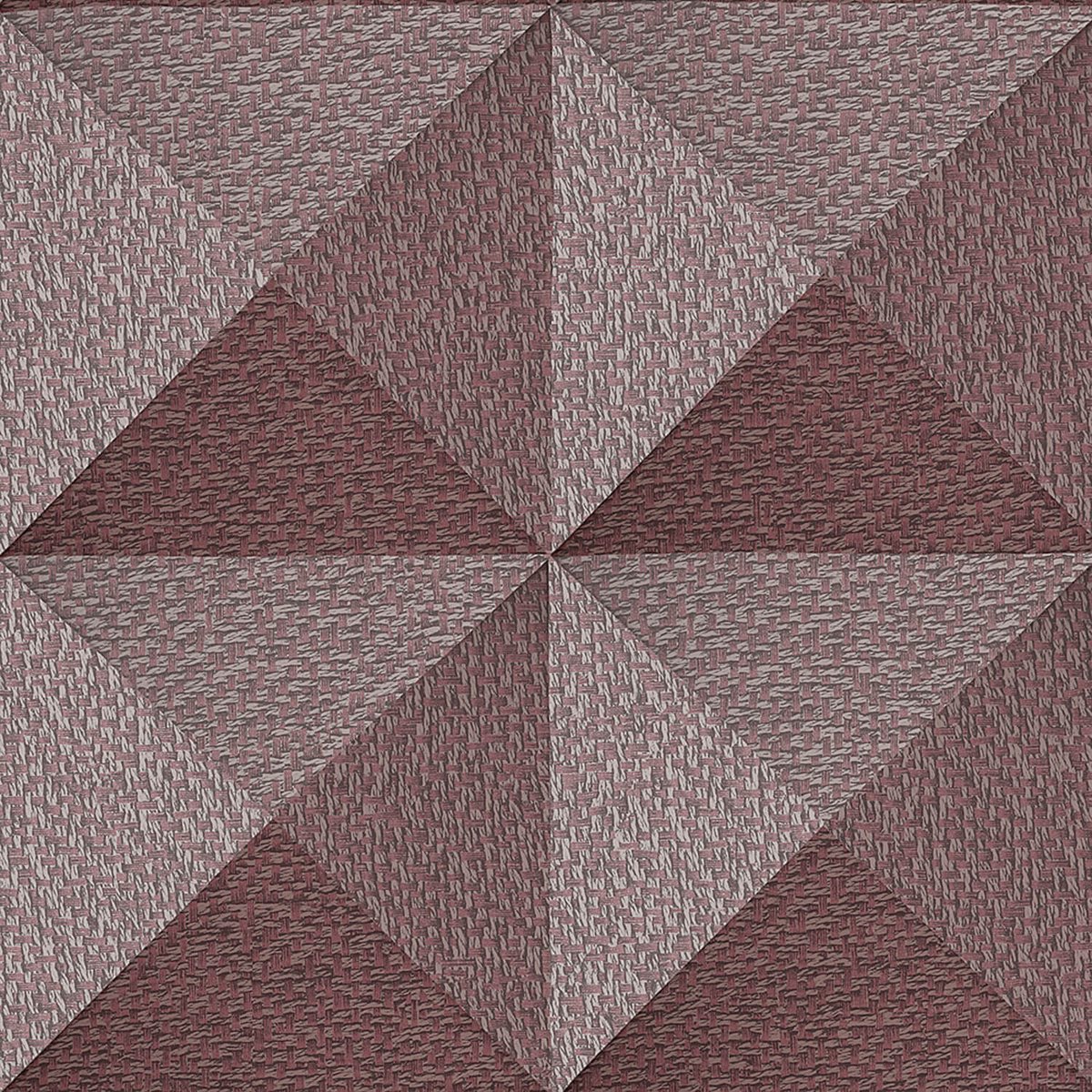 Exclusief luxe behang Profhome SA524106-DI vliesbehang hardvinyl warmdruk in reliëf gestempeld met geometrische vormen glimmend purper pastelviolet roodbruin 5,33 m2