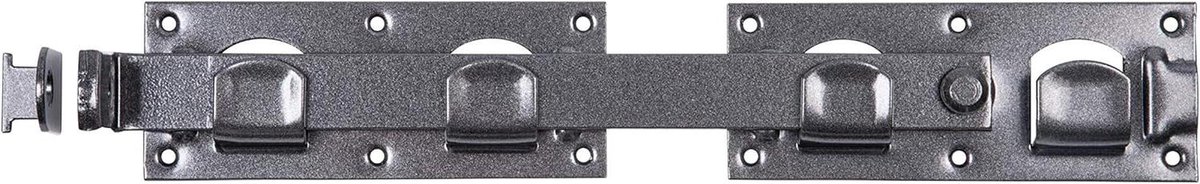 Poortsluiting - Dubbele poort - Hekwerk beveiligen - Weerbestendig - 423 x 70 mm - Zwart